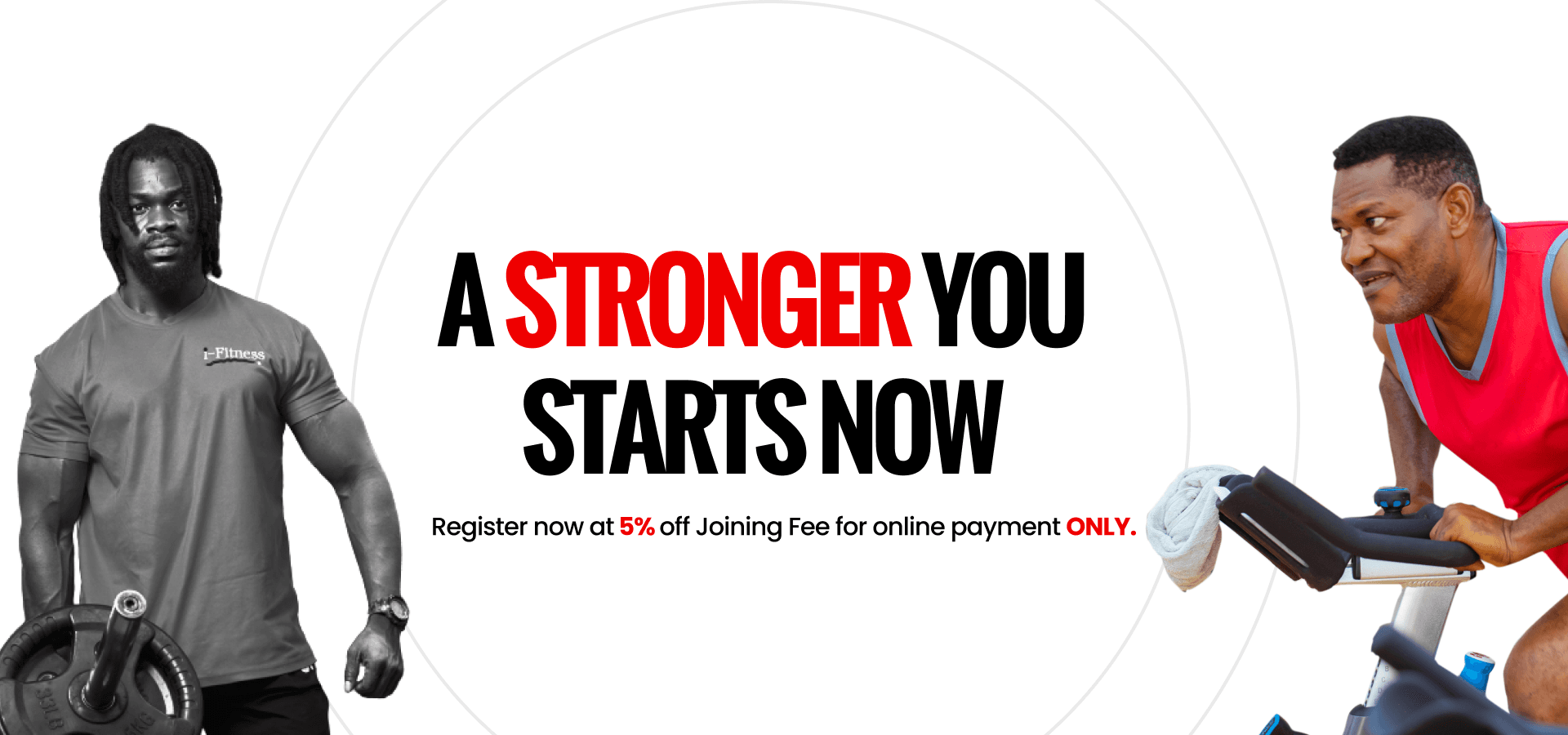 i-Fitness promotional hero artwork